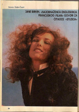 Jane Birkin for Studio (Yugoslavia) / March 1978