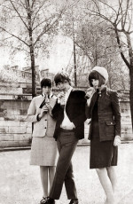 Caroline Charles, Mick Jagger and Chrissie Shrimpton in London, 1963