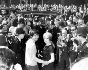 David Bailey and Catherine Deneuve, civil wedding, London / 1965