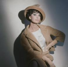 A model wearing a camel wool suit by Horst P. Horst (1961)