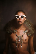 Donyale Luna by Luigi Cazzaniga / Playboy (1975.04)