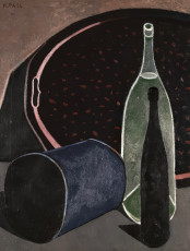 Дмитрий Краснопевцев "Натюрморт с бутылками и консервной банкой" (1960)