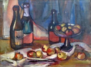 Бирута Баумане "Натюрморт с яблоками" (1961)