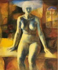 Олев Субби "Обнажённая с красным цветком" (1969)