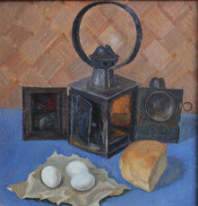 Евгений Казанцев "Натюрморт с фонарем" (1977)