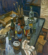 Лев Русов "Кухня. Натюрморт" (1979)