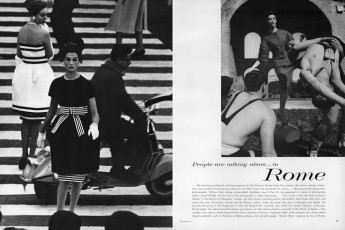 Simone d'Aillencourt by William Klein / Vogue USA (1960.04/2)