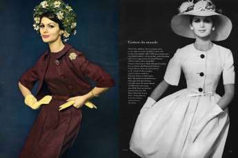 Isabella Albonico by Richard Rutledge / Vogue USA (1960.05)
