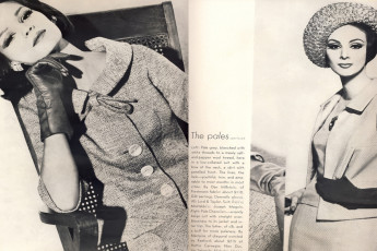 Wilhelmina Cooper by Tom Palumbo / Vogue USA (1962.01/2)
