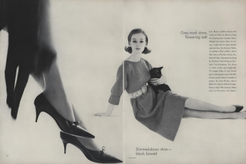 Wilhelmina Cooper by Karen Radkai / Vogue USA (1962.02/2)