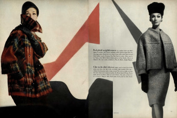 Simone d'Aillencourt, Ina Balke by Karen Radkai / Vogue USA (1962.07)