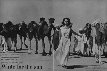 Simone d'Aillencourt by Henry Clarke / Vogue USA (1963.01)