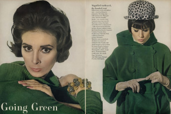 Wilhelmina Cooper, Brigitte Bauer by Irving Penn / Vogue USA (1963.08)