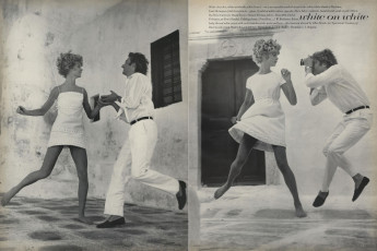 Jean Shrimpton, Jeanloup Sieff by Richard Avedon (Vogue USA 1967.01/2)