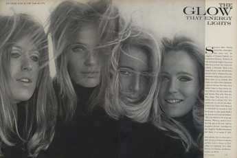 Countesses Catharina, Veruschka von Lehndorff, Maris Elenora von Haeften, Baroness Gabriela von Plotho by Franco Rubartelli (Vogue USA 1968.10)