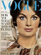 Jean Shrimpton by David Bailey / Vogue UK (1969.01)