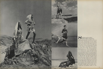 Susan Schoenberg, Daliah Lavi by John Cowan (Vogue USA 1969.07)