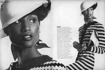 Beverly Johnson by Irving Penn / Vogue USA (1973.01)