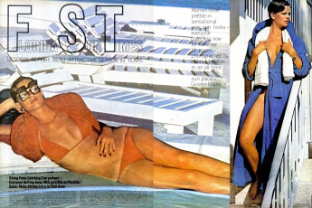 Lisa Taylor, Jerry Hall by Helmut Newton / Vogue USA (1975.01)