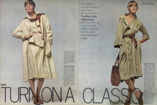 Rene Russo by Richard Avedon / Vogue USA (1975.02)