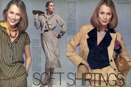 Lauren Hutton by Richard Avedon / Vogue USA (1975.02)