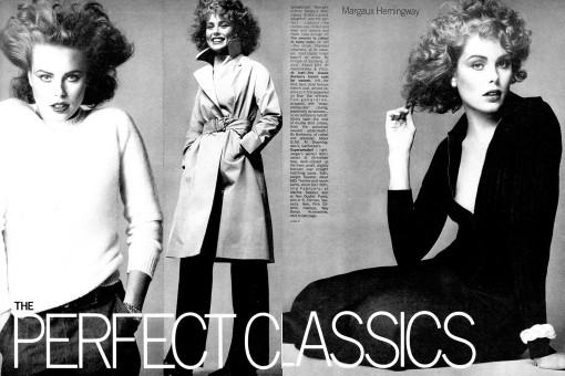 Margaux Hemingway by Richard Avedon / Vogue USA (1975.02)