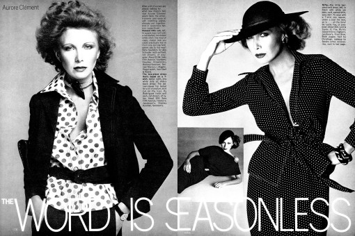 Aurore Clément by Richard Avedon / Vogue USA (1975.02)