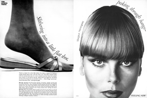 Margaux Hemingway by Richard Avedon / Vogue USA (1975.03)