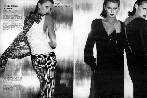 Denise Hopkins by Chris Von Wangenheim / Vogue USA (1975.04)