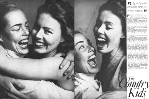 Margaux, Muffet Hemingway by Richard Avedon / Vogue USA (1975.06)