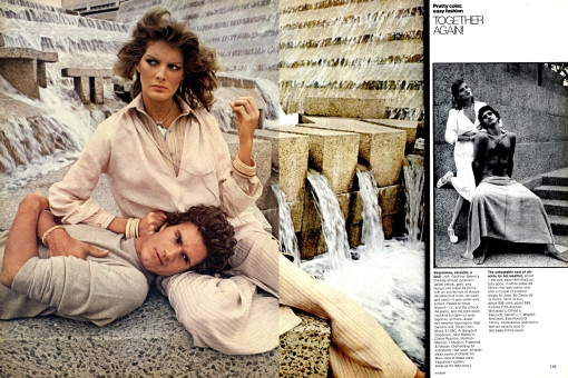 Rene Russo, Tony Spinelli by Richard Avedon / Vogue USA (1975.12)