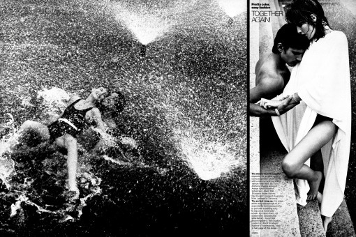 Rene Russo, Tony Spinelli by Richard Avedon / Vogue USA (1975.12)