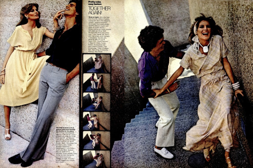 Rene Russo, Tony Spinelli by Richard Avedon / Vogue USA (1975.12)