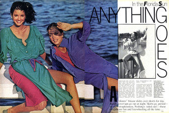 Janice Dickinson, Debbie Dickinson by Arthur Elgort / Vogue USA (1977.01)