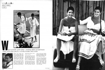Janice Dickinson, Debbie Dickinson by Arthur Elgort / Vogue USA (1977.01)
