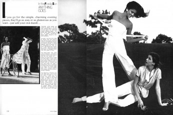 Janice Dickinson, Debbie Dickinson by Arthur Elgort / Vogue USA (1977.01)
