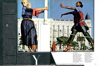 Bitten Knudsen, Beverly Johnson by Helmut Newton / Vogue USA (1978.05)