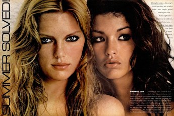 Patti Hansen, Janice Dickinson by Mike Reinhardt / Vogue USA (1979.05)