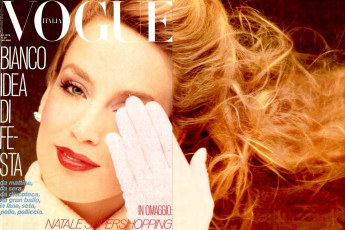 Jerry Hall by Peter Lindbergh / Vogue ITA (1979.12)