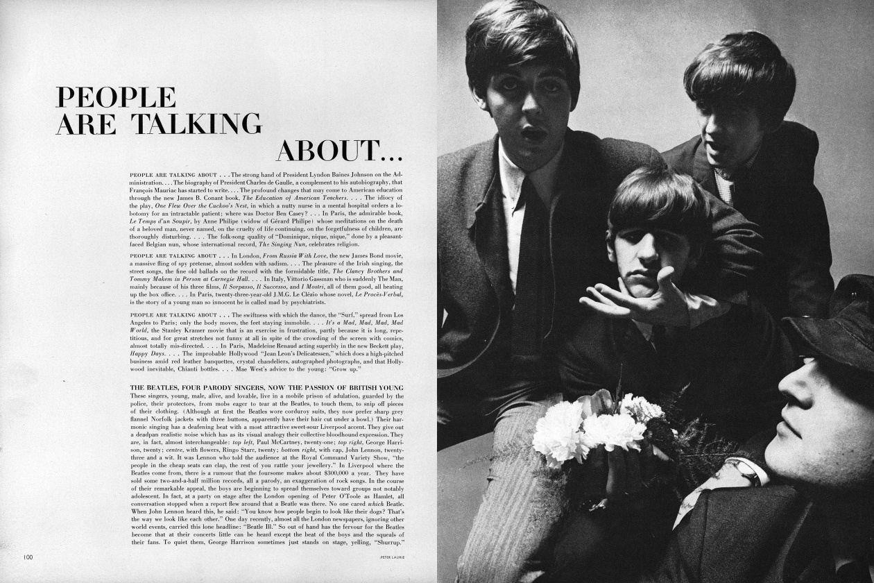 The <b>Beatles</b> by Peter Laurie / Vogue USA (1964.01) .